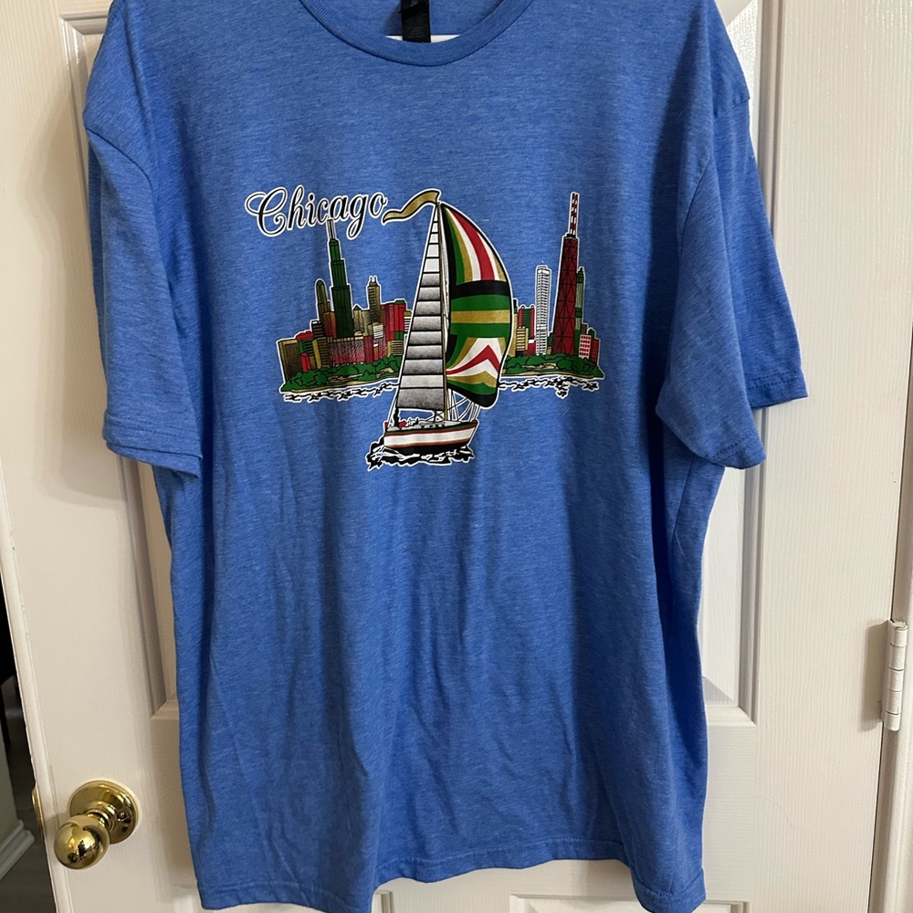 Blue Chicago Graphic T-Shirt